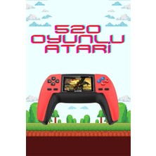 Uravas Store 520 Retro Oyunlu El Konsolu Atari Oyun Konsolu Taşınabilir
