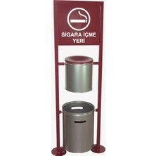 Hijyen Dükkanı Standlı Sigaralık ve Çöp Kovası – Dış Mekan Sigara Içme Alanı Ünitesi S-370