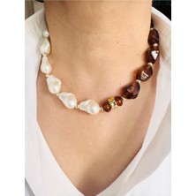 Devi Fashion Boncuk Barok Inci Kolye 45 C