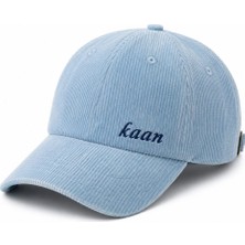 Tesbihname Unisex Beyzbol Şapkası - Isme Özel Nakışlı - Premium Kadife Kumaş - Mavi Renk - Metal Tokalı