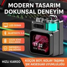 Azurtech Akıllı Ekranlı Mini Bluetooth Hoparlör Rgb Işıklı Tf Kart Destekli