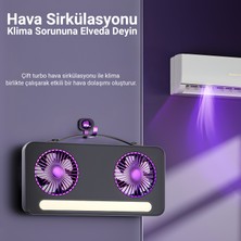 Cevval S32 Çift Başlıklı Masaüstü & Duvar Tipi Şarjlı Fan Taşınabilir Soğutucu