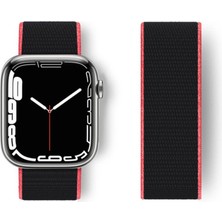 Magicool Watch 38MM Hasırlı Cırtcırtlı Kordon - Pembe-Siyah