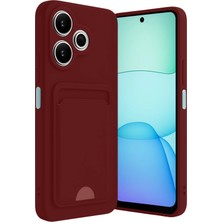 Uravas Store Mey Ithalat®   Redmi 13 4g Kılıf Kelvin Kartvizitli Silikon - Bordo