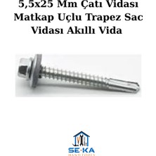 Seka Hand Tools 100 Adet 5,5X25 mm Çatı Vidası Matkap Uçlu Trapez Sac Vidası Akıllı Vida