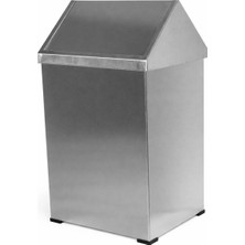 Hijyen Dükkanı Sallama Kapaklı Çöp Kovası – 30 Litre 430 Kalite Paslanmaz Çelik S-28