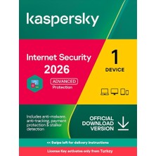 Kaspersky Internet Security/Standard (Win/MAC/iOS/And) - 1 Cihaz 365 Gün Djjital Kod