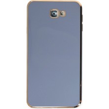 Uravas Store Samsung Galaxy J7 Prime Kılıf Volet Silikon - Mavi