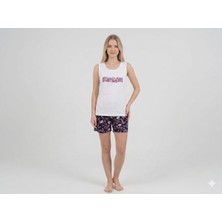 Hb Comfort Kalın Askılı ve Şortlu Pijama Takımı