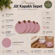 Fabrix Home Pembe 6’lı El Yapımı %100 Pamuk Bardak Altlığı Seti