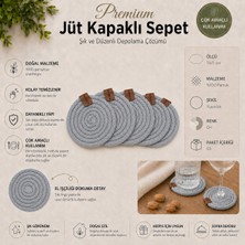 Fabrix Home Gri 6’lı El Yapımı %100 Pamuk Bardak Altlığı Seti