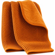 Dreamline OEKO-TEX Sertifikalı %100 Pamuk Waffle Bebek Battaniyesi, Hipoalerjenik 0-4 Yaş Uygun Petek Dokulu Özyapı, Hardal, 75x100 cm