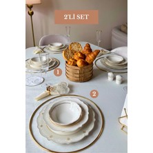Edora Home 2’li Set Mat Gold 6'lı Supla Yuvarlak Ekmek Sepeti Mutfak Seti