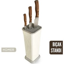 Homer Universal Bıçak Standı ve Organizeri - Yıkanabilir Izgaralı Tezgah Üstü Bıçaklık (Tüm Bıçaklara Uygun)