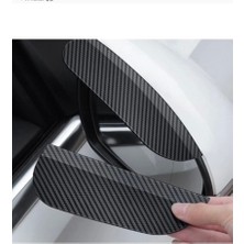 Schulzz Carboncar Oto Abs Plastik Klips Geçmeli Karbon Görünüm Yağmur Koruyucu Yan Ayna Siperlik 2 Adet