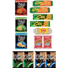Ülker Efsane Tuzlu Atıştırmalık Paketi 2 10 gr Çeşitli Krispi ve Taç Kraker İçerir