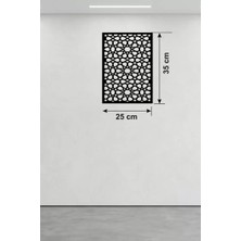 Uslucan Alışveriş Geometrik Yıldız Geçme Ahşap Duvar Tablosu - 25X35 cm Lazer Kesim Selçuklu Motifi