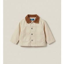 Baby Lory Kids Store Unisex Çocuk Kadife Yaka Detaylı Ceket