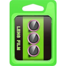 Magicool Samsung Galaxy S25 Fe Raze Metal Kamera Lens - Pembe