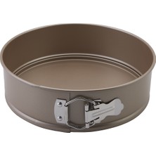 Jumbo Gold Bake Kelepçeli Kek Kalıbı 23,5x23,5 cm  3231-1 Karbon Çelik Yapışmaz Özellikli Gold Renk