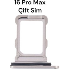 Senal Store iPhone 16 Pro Max Sim Çekmecesi Sim Kart Yuvası Çift ve Tek Sim Için Senalstore