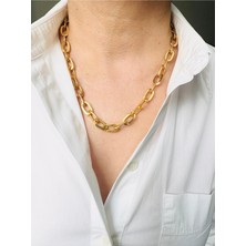 Devi Fashion Altın Kaplama Kalın Zincir  Kolye