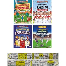 Eğlenceli Bilgi Yayınları Gezegenin Çılgın Sporcuları + Milli Takım Bizim Çocuklar + Basketbolun Efsaneleri + Şampiyonlar Ligi 4 Kitap Set Eğlenceli Spor + Özel Cetvel