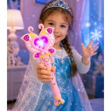 LRS Store Sesli Işıklı Sihirli Prenses Elsa Asası 30 cm – Müzikli Işıklı Oyuncak Asa Kız Çocuk Oyuncağı
