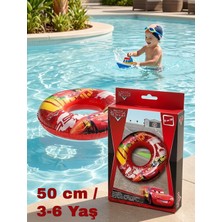 Direkstoktan 🏎️ Disney Cars Şimşek Mcqueen Çocuk Deniz Simidi - 50 Cm/ 3-6 Yaş - Mondo Disney Pixar Cars Swim Ring 50 cm