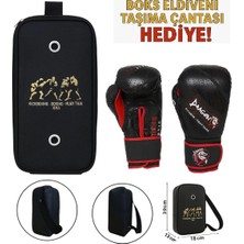 DragonDo Supreme Hakiki Deri Boks Eldiveni Kick Boks Muay Thai Eldiveni ve Eldiven Taşıma Çantalı