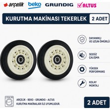 Öz Beyaz Eşya Arçelik- 3885  K     Kurutma Makinesi Tekerleği ( 2ADET ) (Orjina Yd.parça)