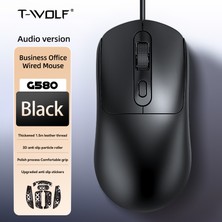 T-Wolf G580 Kablolu Optik Mouse 1000-1600 Dpı 1.5m USB Siyah