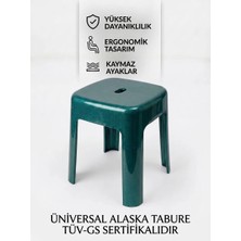 Saban Yeşil, Plastik Alaska Model Sağlam Tabure 36x36x46cm