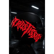 Banxtre Kask Için Ultra Reflektörlü Gece Işıkta Parlayan Trustissue Kask Sticker Etiket (1 Adet)