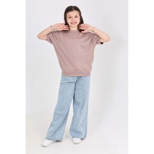 Modanino Kız Çocuk 2'li Jean Takım (Pantolon+Bluz) 7-12 Yaş 12666
