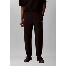 Calvin Klein Erkek Regular Fit Paçası Lastikli Logo Işlemeli Siyah Eşofman Altı LV04RF249G-UB1