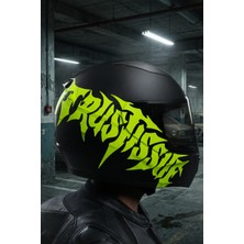 Banxtre Motosiklet ve Kask Için Gotik Yazı Tipiyle Trust Issue Sticker Etiket (1 Adet)