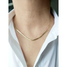 Devi Fashion Çelik Italyan Ezme Zincir Kolye 3 mm