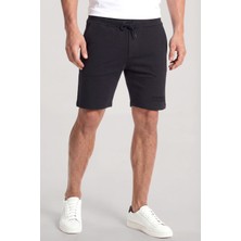 Paul & Shark Erkek Normal Kesim Logo Etiketli Pamuklu Siyah Bermuda 26411830-011