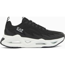 EA7 Erkek Fileli Rahat Taban Bağlamalı Spor Siyah Sneaker 7X000304 AF18442-MC001