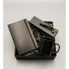 As Gift Siyah Defter & Siyah Kupa & Kutusuyla Siyah Roller Kalem Hediye Seti