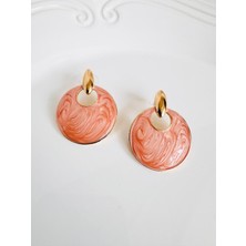 Devi Fashion Sedef Pembe Halka Küpe 4 cm