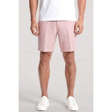 Paul & Shark Erkek Normal Bel Ip Bağlamalı Keten Pembe Şort 26414032-155