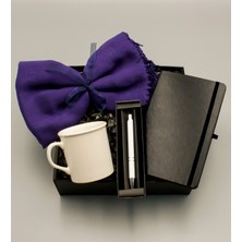 As Gift Siyah Defter & Beyaz Kupa & Şal & Beyaz Roller Kalem Hediye Seti