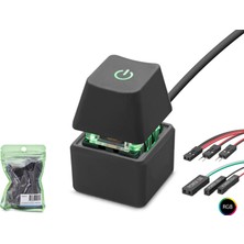 sbodurhome Masaüstü Bilgisayar Rgb Power Tuşu On/off Switch Siyah ND2811