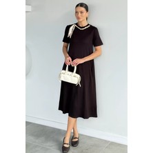 Gülseli Kadın Fular Aksesuarlı Elbise P-00021662