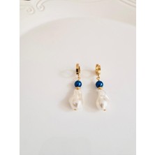 Devi Fashion Çelik Barok Inci Küpe 5 cm