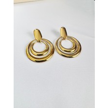 Devi Fashion Çelik Halka Küpe 4 cm