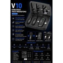 Pdx Pro V10 Kablosuz Yaka Mikrofonu | Ikili | Wireless