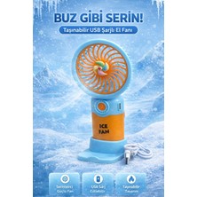 Zümrüt Kırtasiye Mini Taşınabilir Sessiz El Fanı 3 Hız Ayarlı Mini El Pervanesi Soğutucu-Vantilatör